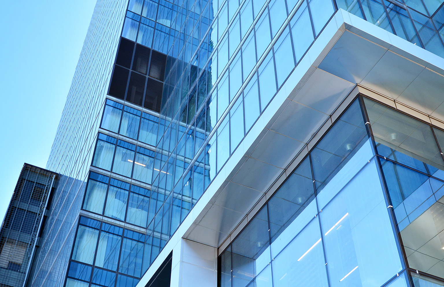 An office building in a financial district.