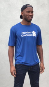 Drogba in SCB t shirt