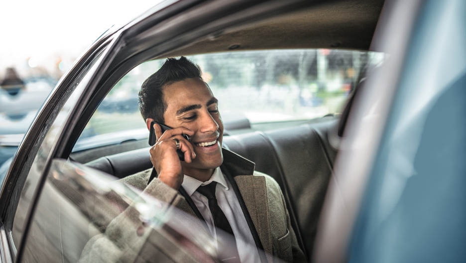 man in the car
