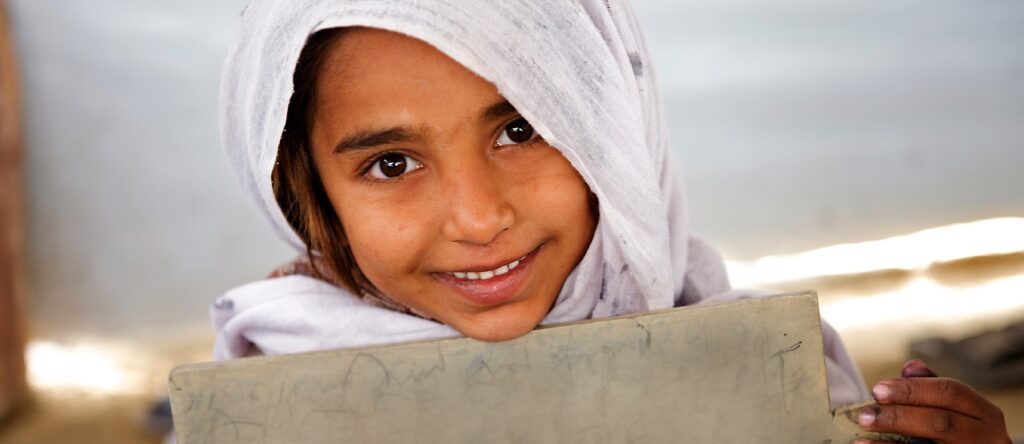 Young girl smiling