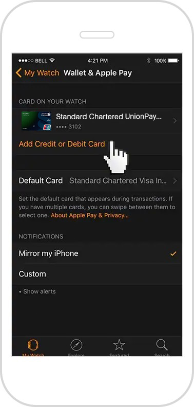 Setup with Apple Pay Step 3