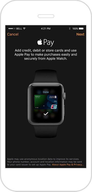 Setup with Apple Pay Step 4