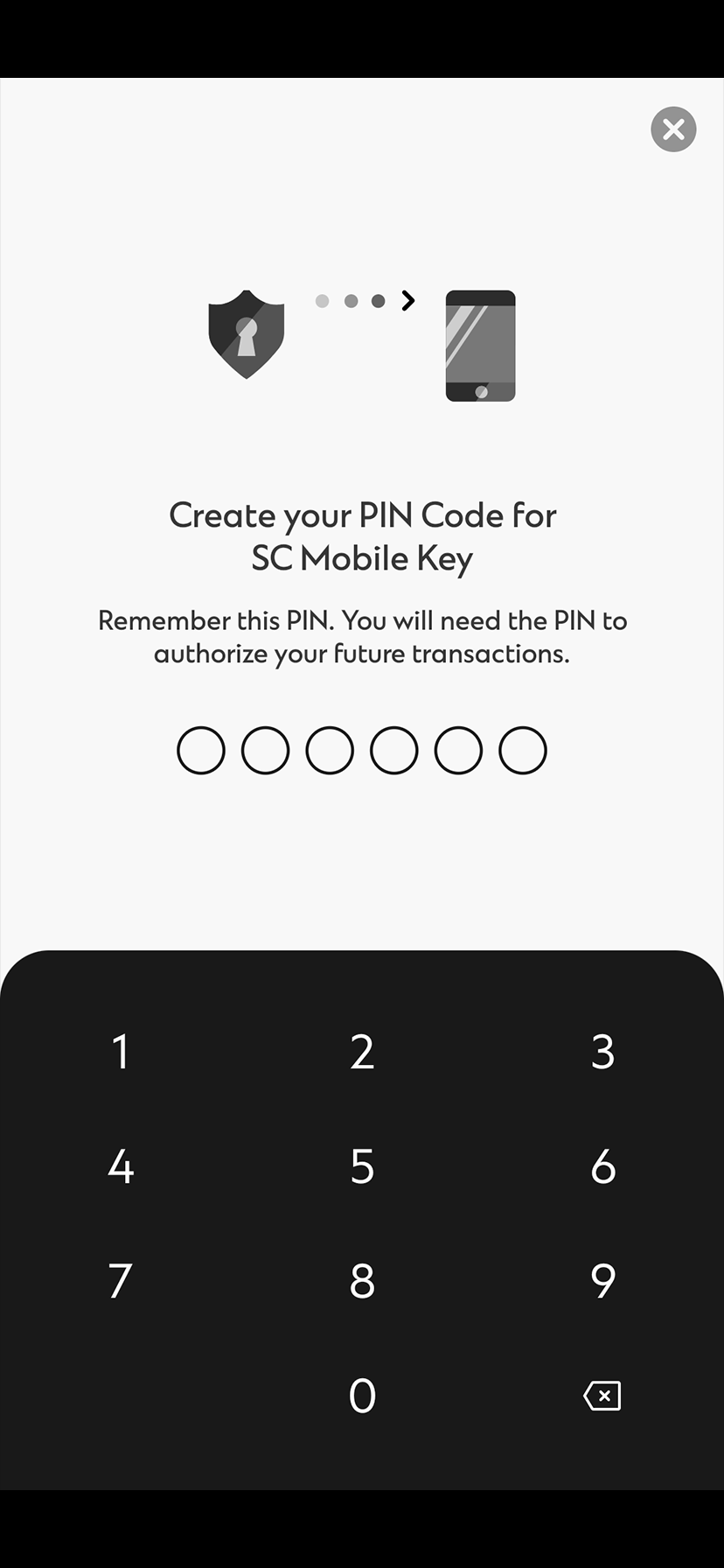 How to register SC Mobile Key Step 5