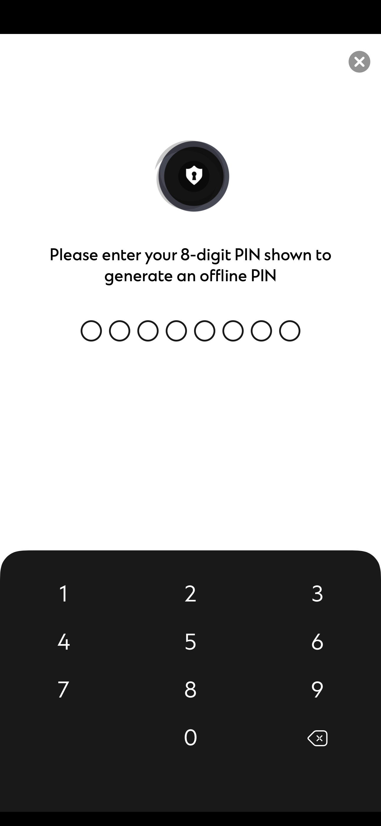 Using Offline PIN for online bankingtransaction - Step 5