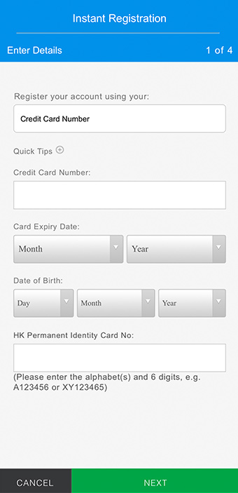 Registration Step 4 - Option 2