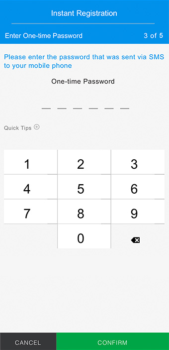 Registration Step 6 - Option 1