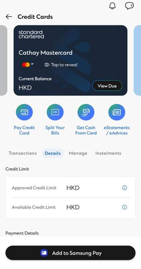 Samsung pay Step 3.1