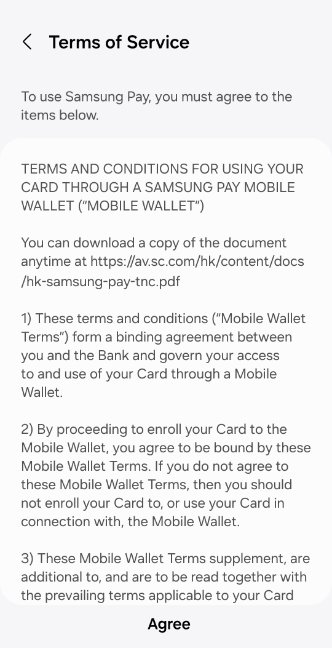Samsung pay Step 5