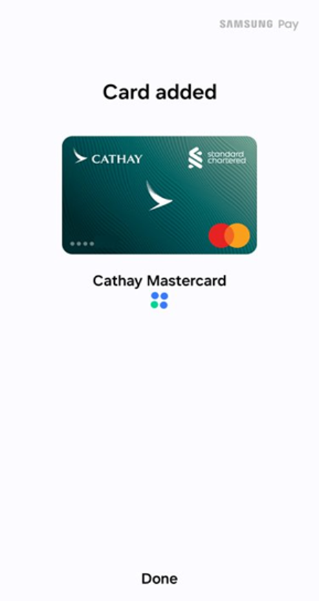 Samsung pay Step 6.1