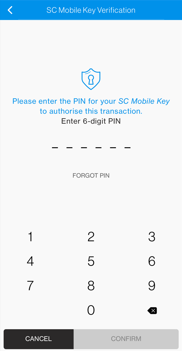 SC Mobile App Manage overseas ATM withdrawal Step 4