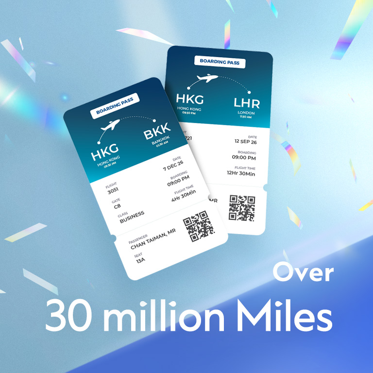 More than 30 millions of Asia Miles to redeem flight tickets​