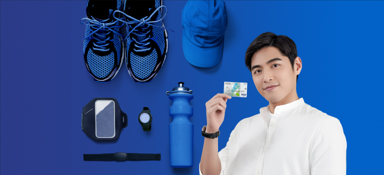 One young man holding SC Smart Card with pose, used to promote SC Smart Card