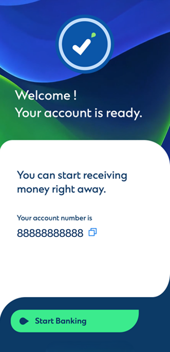 Step 6 - Your Account is Ready. Open the Simply Cash Visa Card now​