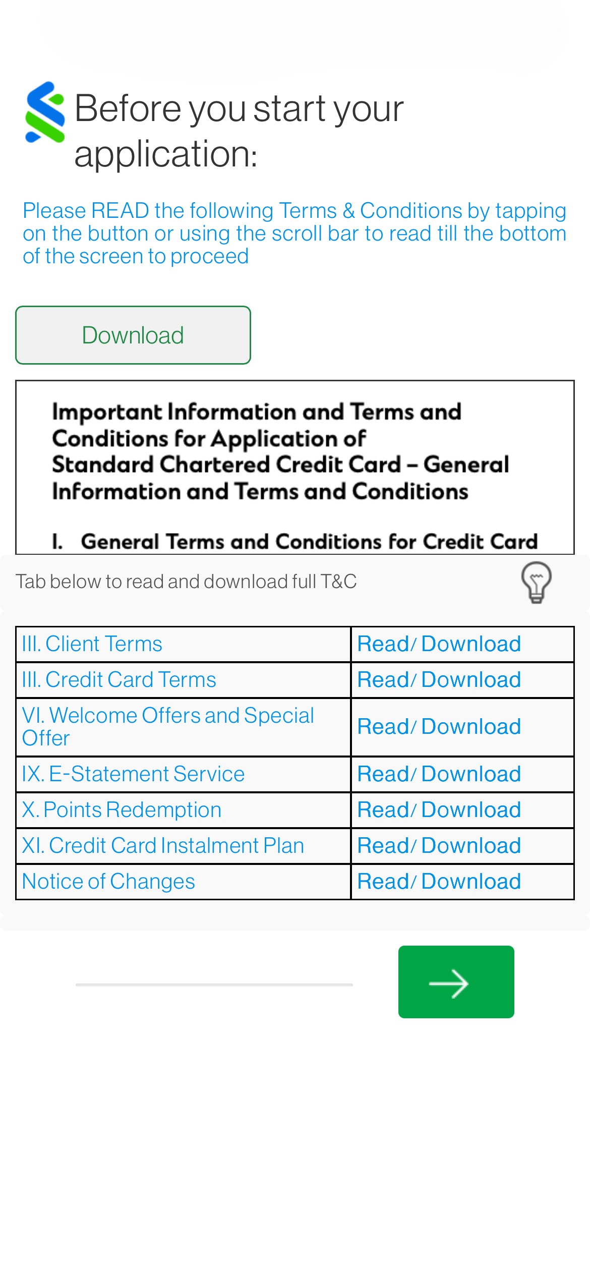 step 8 - Read & accept the Terms and Conditions