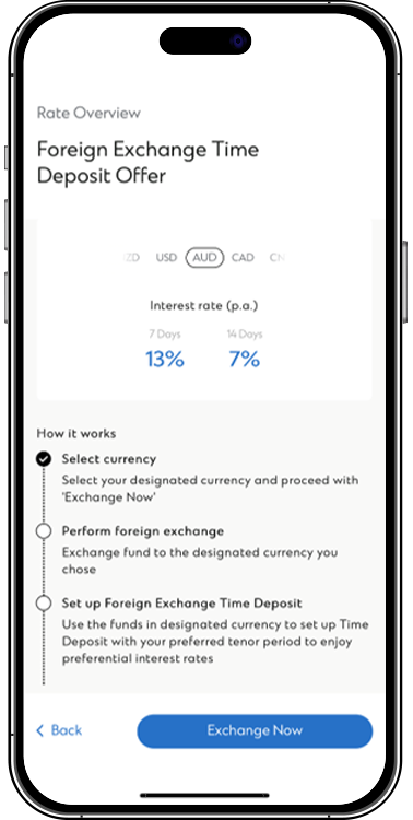 How to set up Foreign Exchange Time Deposits via SC Mobile App Step 4