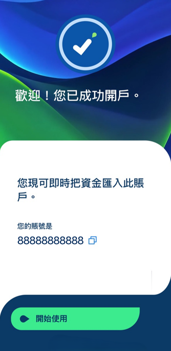 步驟 6 - 您已成功開戶。立即申請Simply Cash Visa卡​