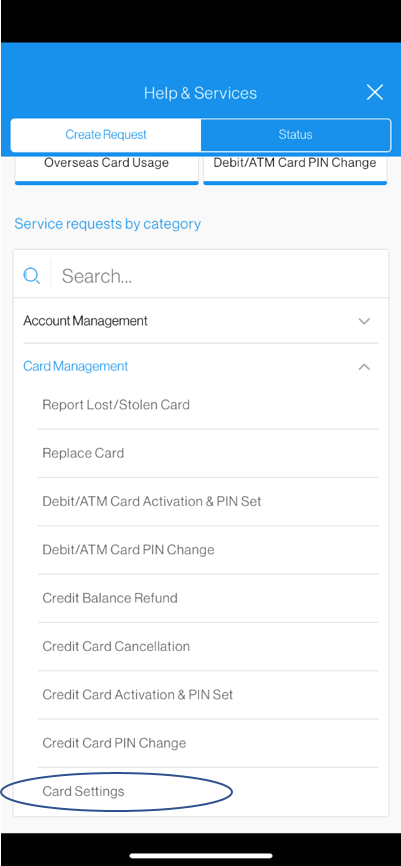 Sc sg cc card setting step