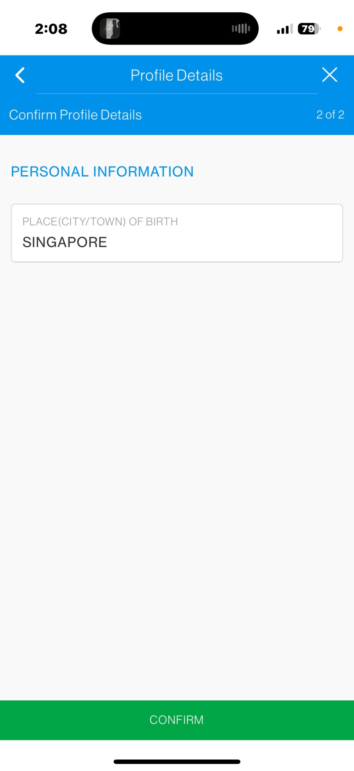 Confirm your profile change(s)