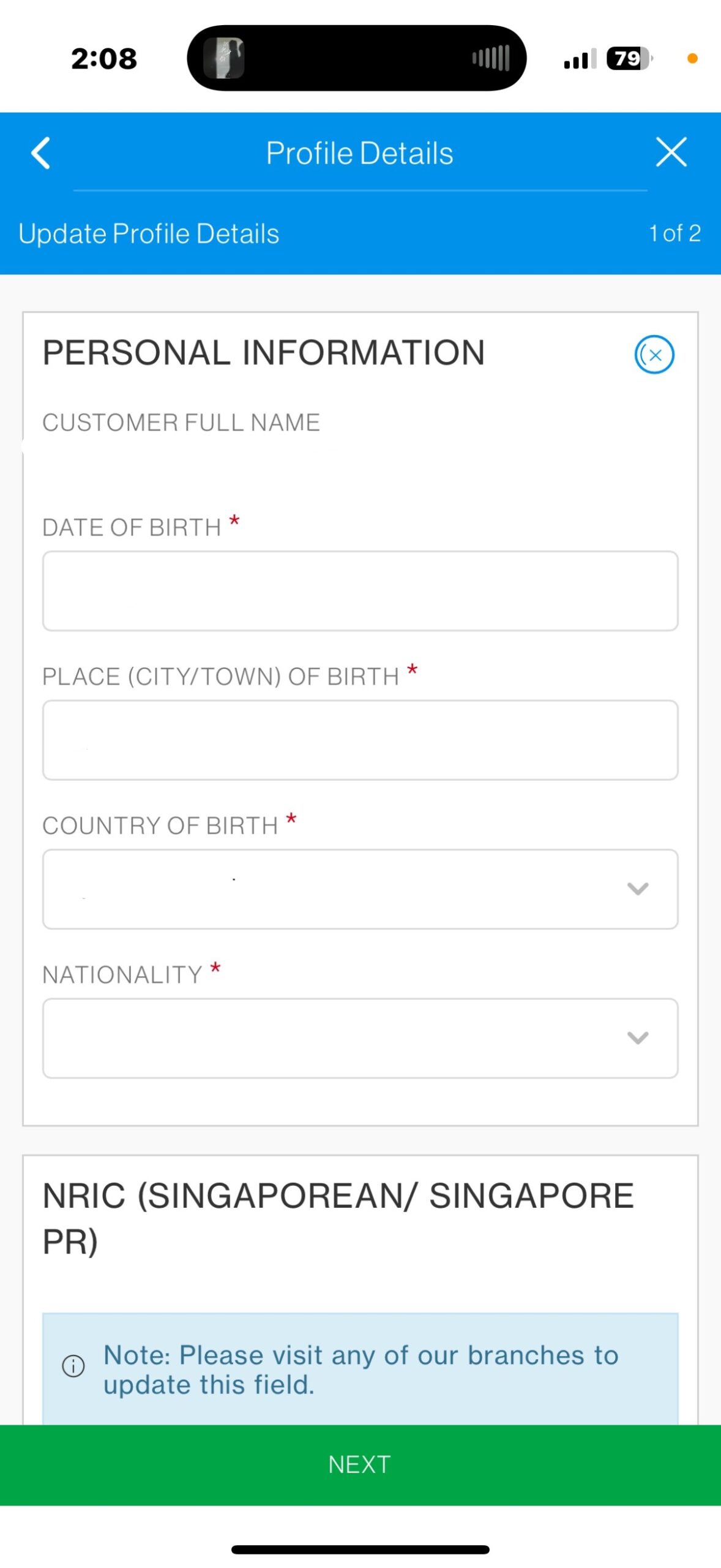 Update your profile details