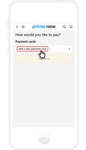 Add a new payment card