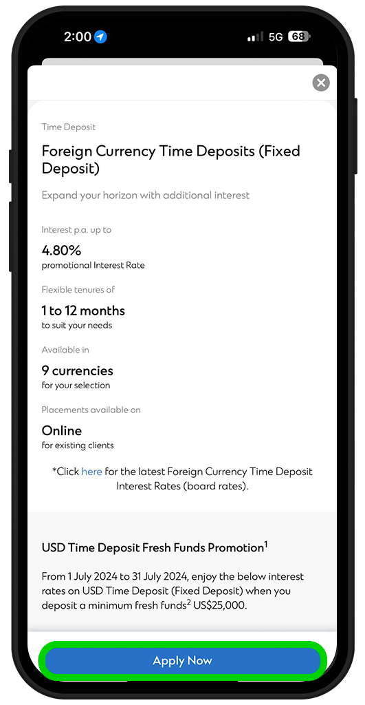 Mobile time deposit applynow