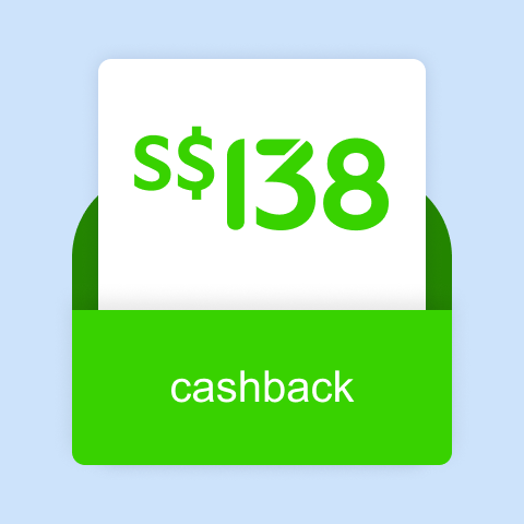 Get S$138 cashback with Bonus$aver