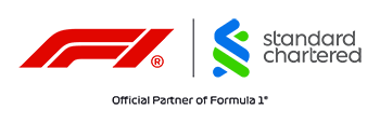 The F1 logo next to the Standard Chartered lock up, illustrating the new partnership.
