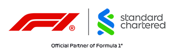 The F1 logo next to the Standard Chartered lock up, illustrating the new partnership.