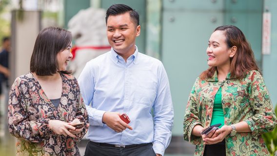 Group of people chatting