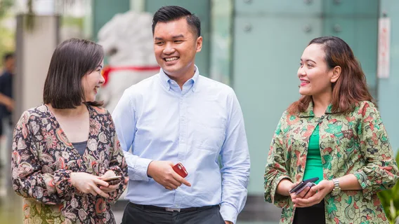 Group of people chatting