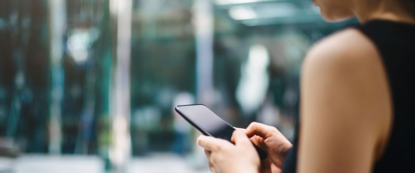 Woman holding a phone