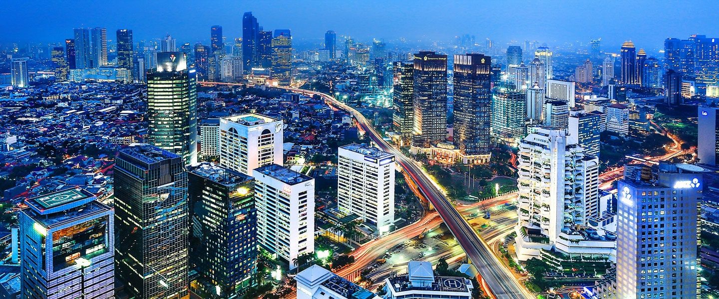 Sky view of a city