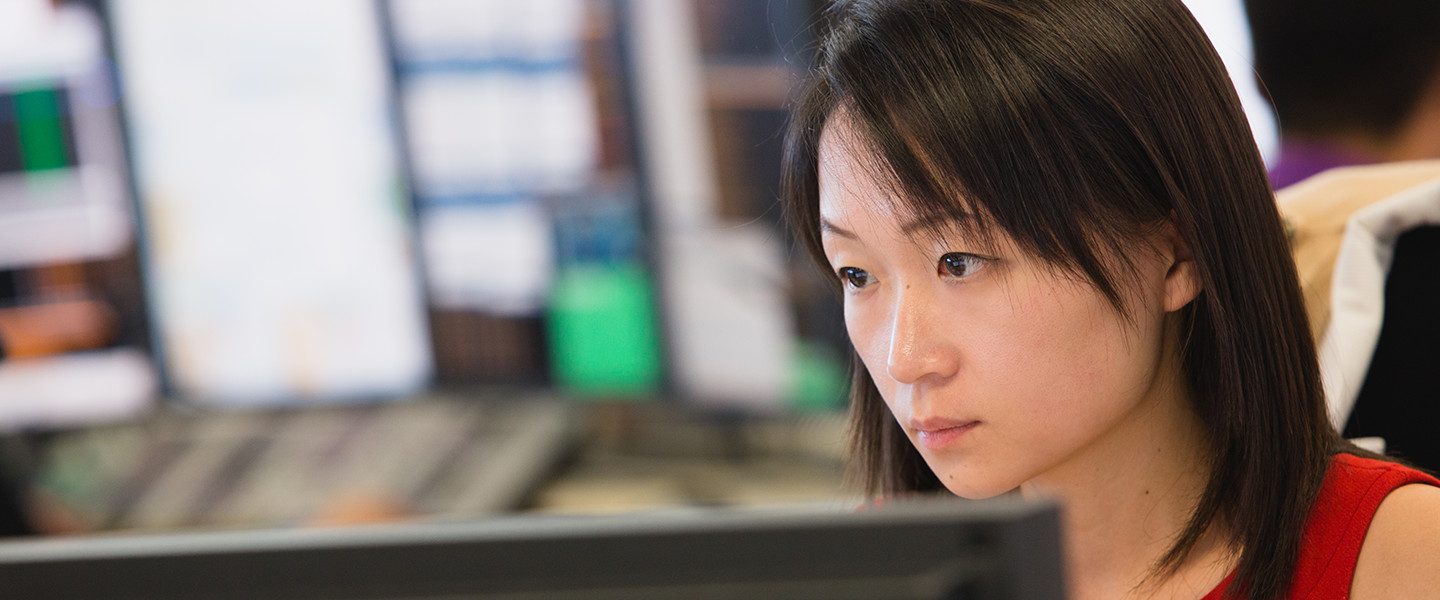 women working at computer
