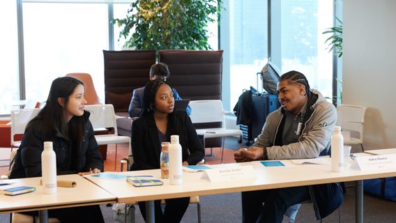 group of students at a table