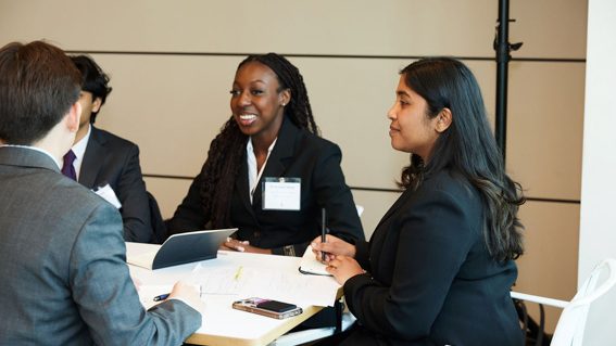 Employee's at an event
