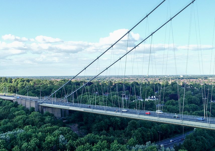 A view of the Humber bridge.