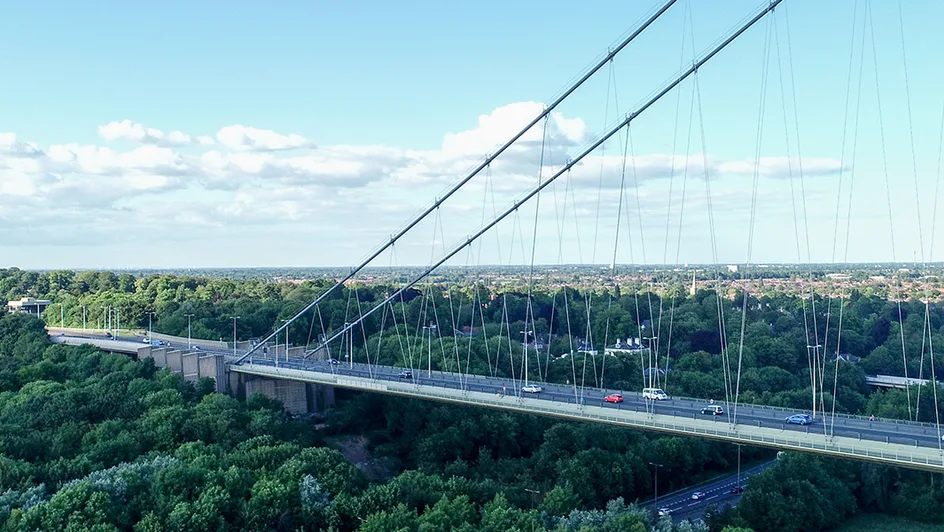A view of the Humber bridge.