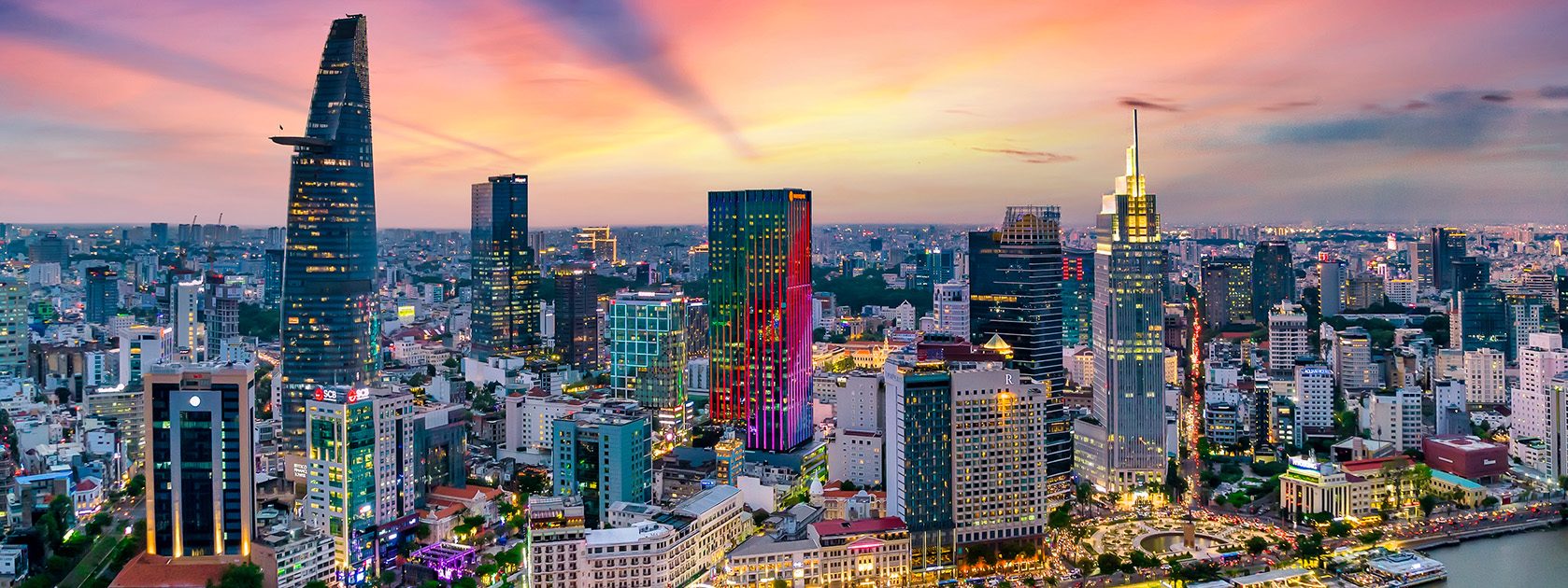 Sky view of a city