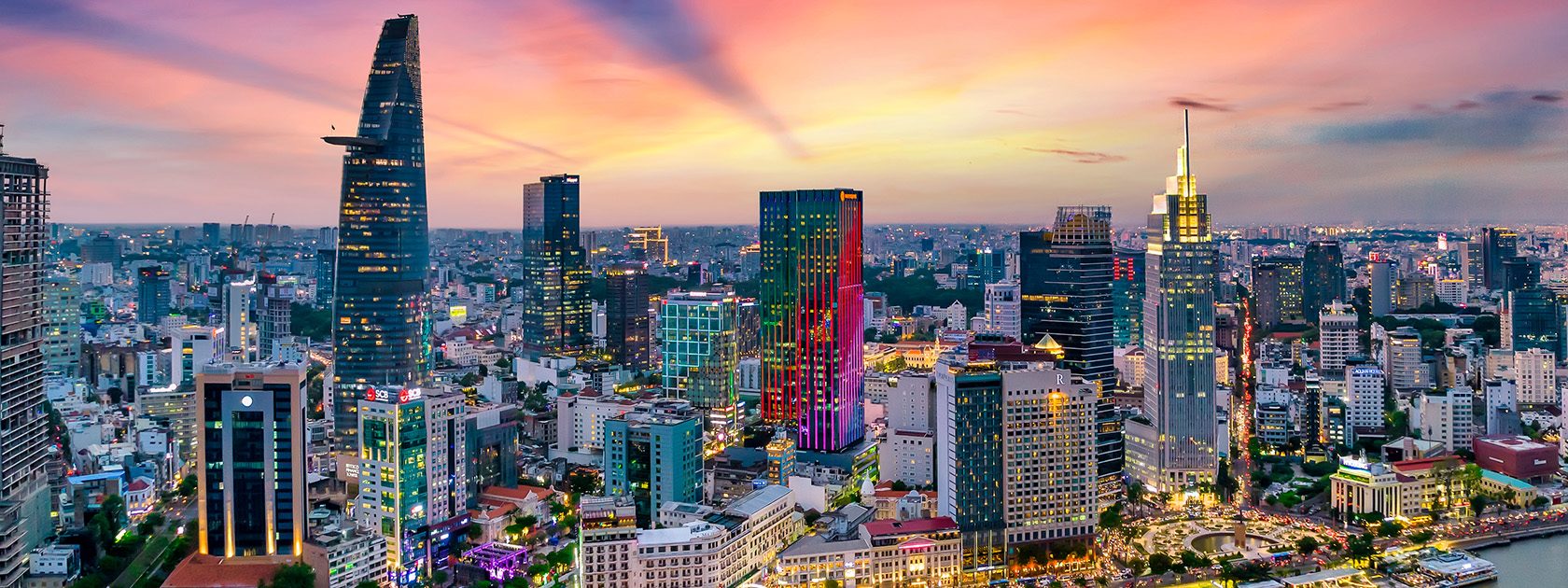 Sky view of a city