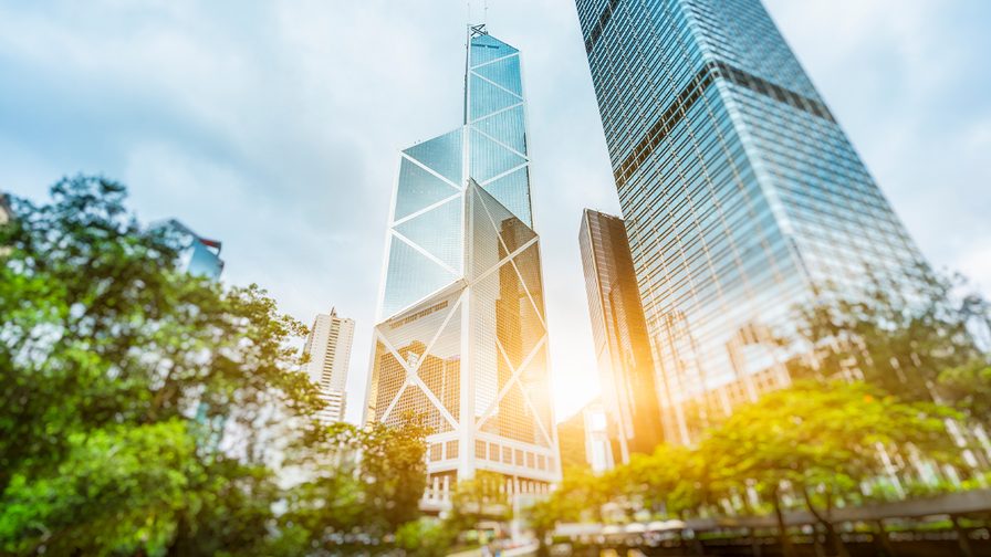 Buildings in Singapore in morning
