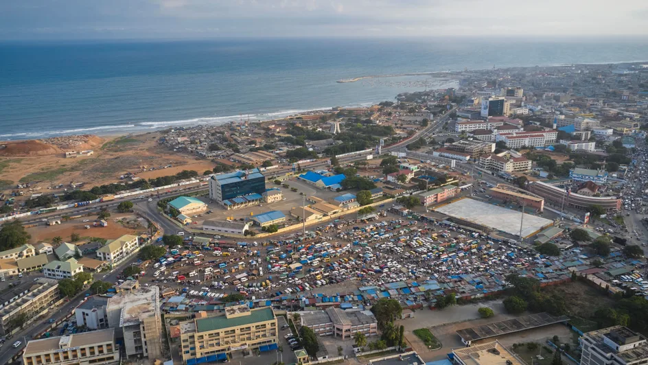 Aerial image of a city