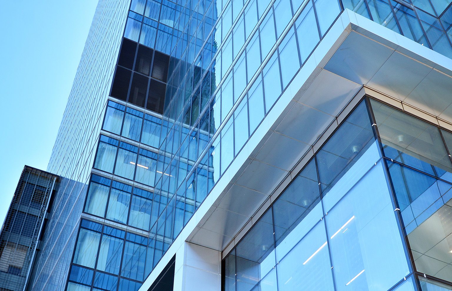 An office building in a financial district.