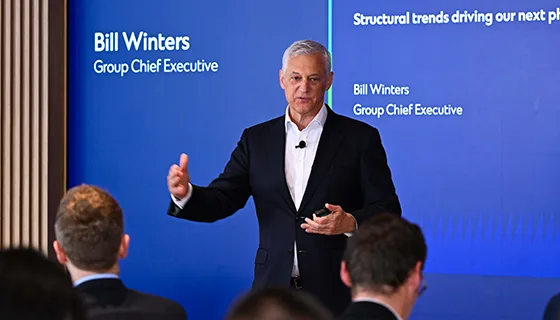 Bill Winters presents at the Standard Chartered 2026 Investor Event.