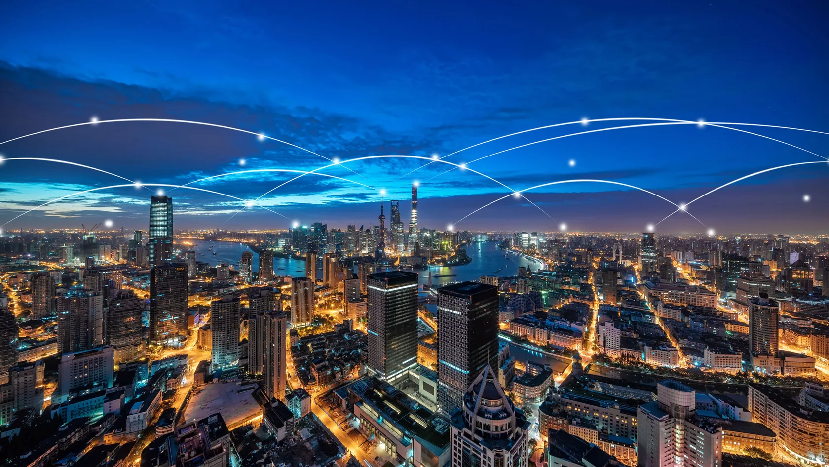cityscape at night