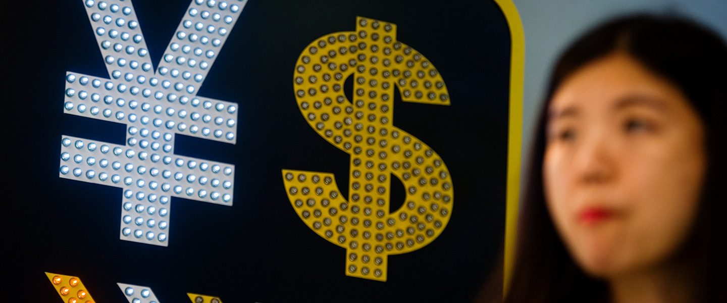 currencies on a board