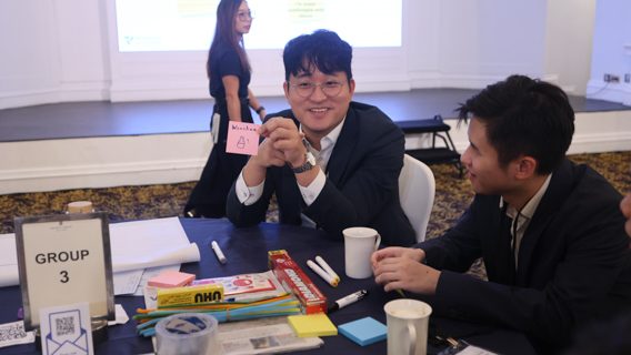 Employee's at an event