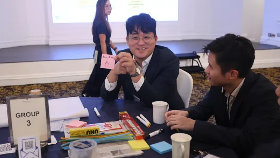 Employee's at an event