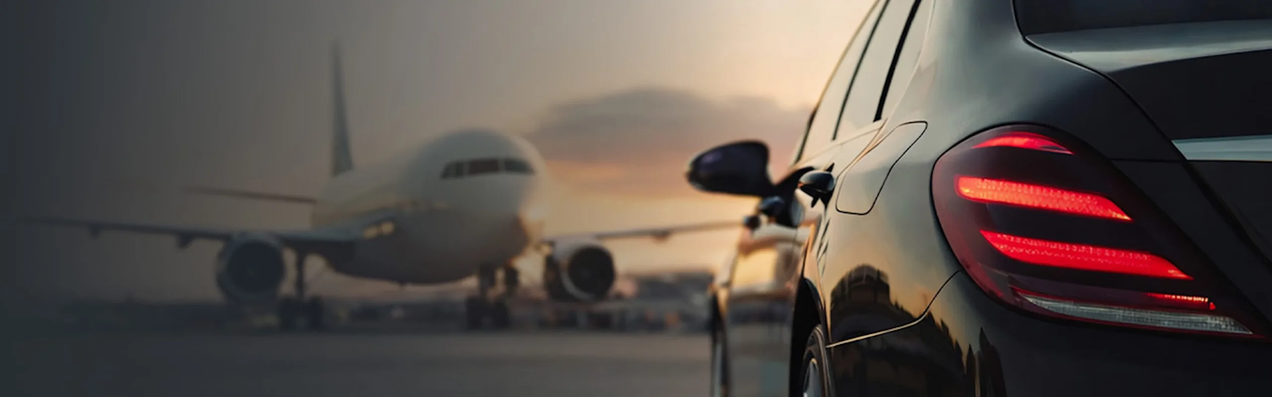 A limousine waits on the tarmac to transfer a Standard Chartered Private Bank client at an airport.