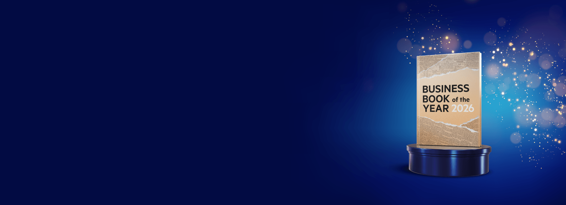 The FT Business Book of the Year banner showcasing our partnership.