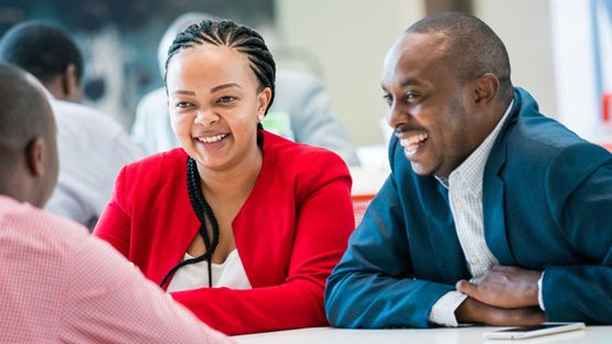 Female and male colleagues